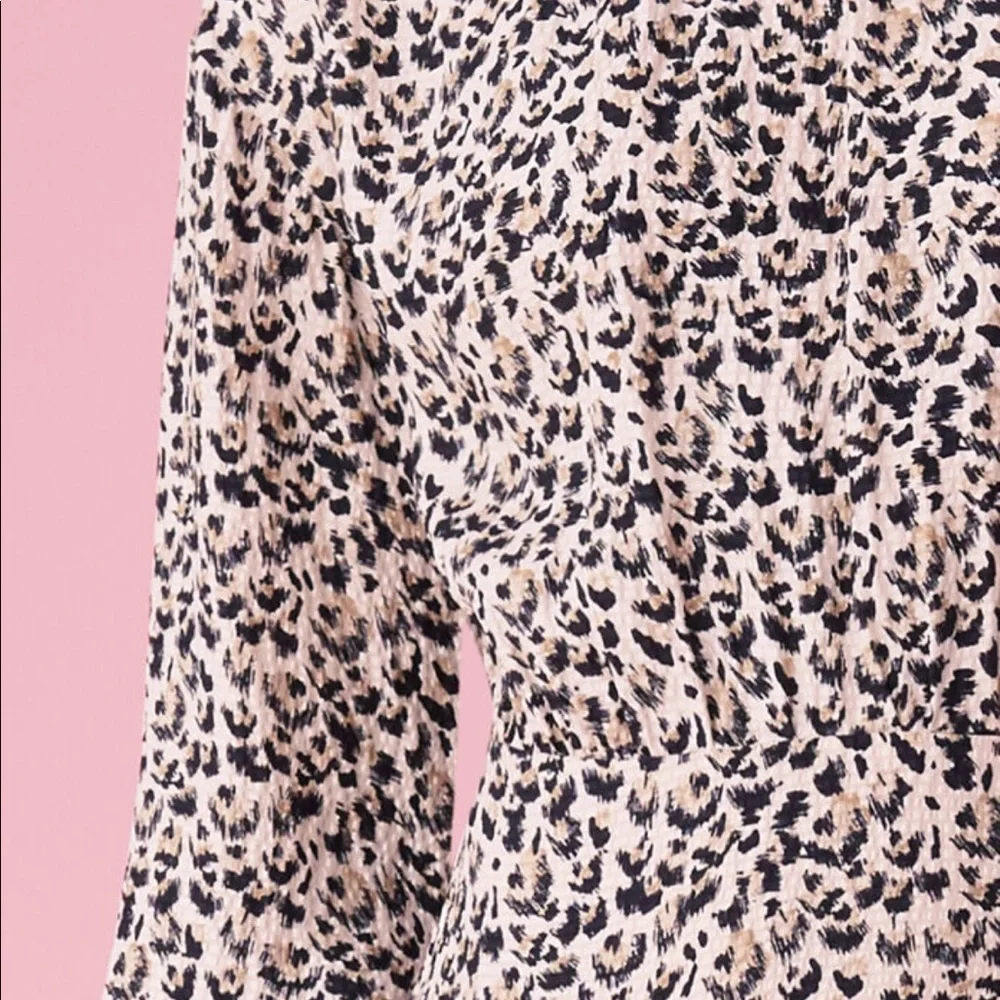 Rebecca Taylor Silk Leopard / Cheetah Print Dress - Size 12 - Picture 3 of 12